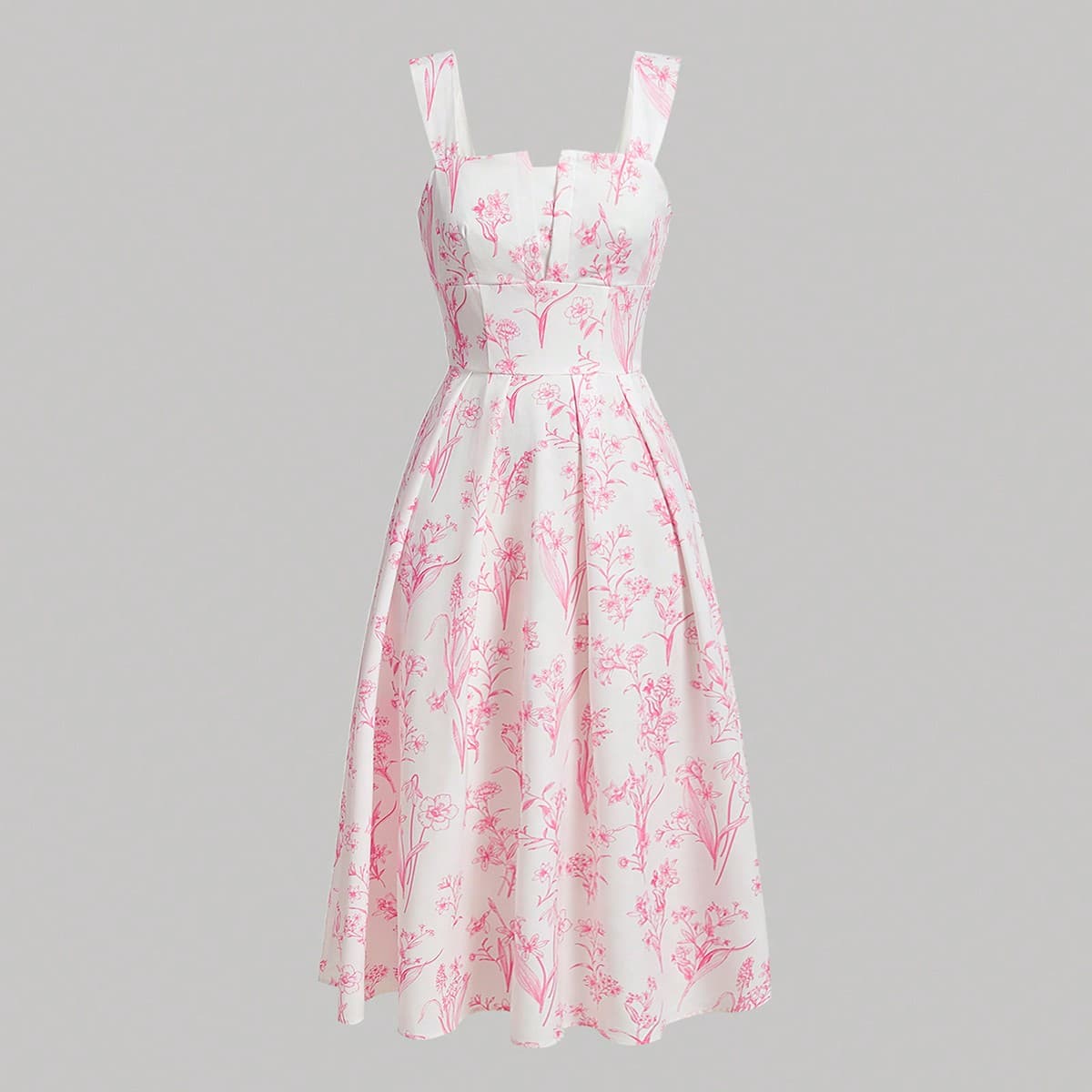 Robe Longue Cami Imprimée De Fleurs Pour Vacances Romantiques De Printemps