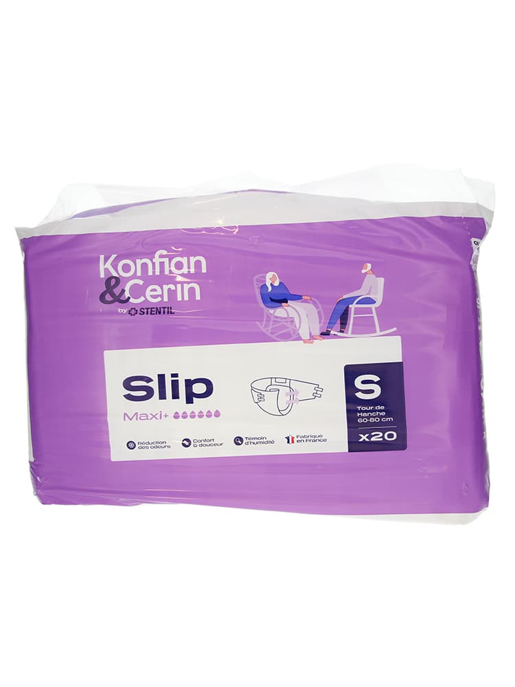 Stentil Konfian & Cerin 20 Changes Complet Slip Maxi+ Taille S