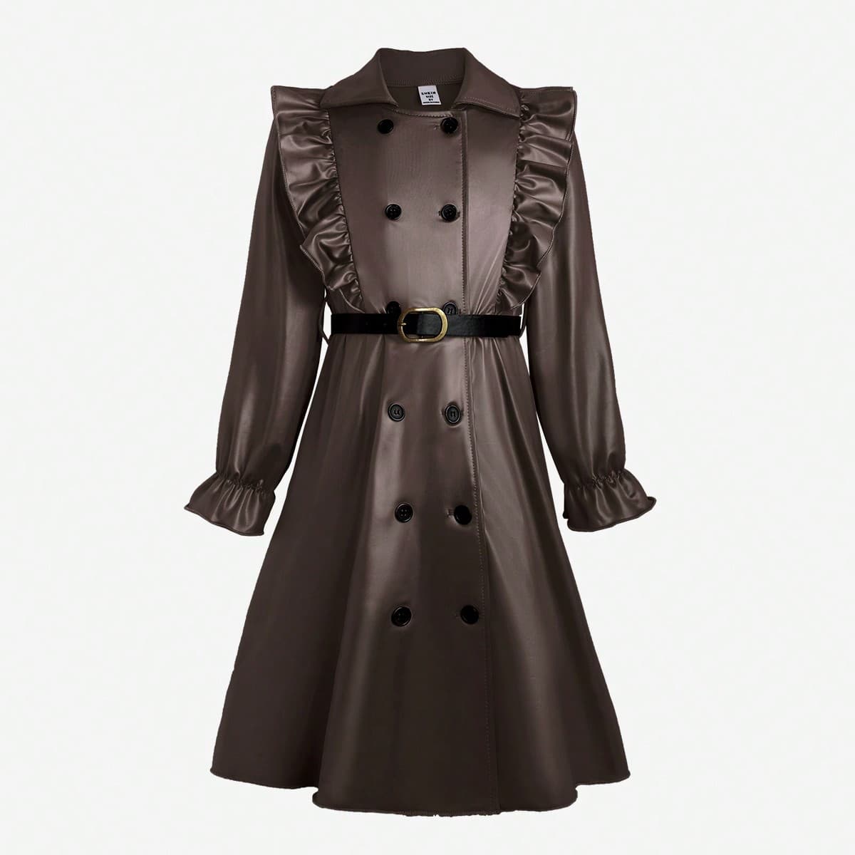 Robe Décontractée Trendy Et Cool De Style Motard Pour Les Filles Tween Assortie Entre Sœurs Pour Usage Quotidien, Printemps, Automne Et Hiver