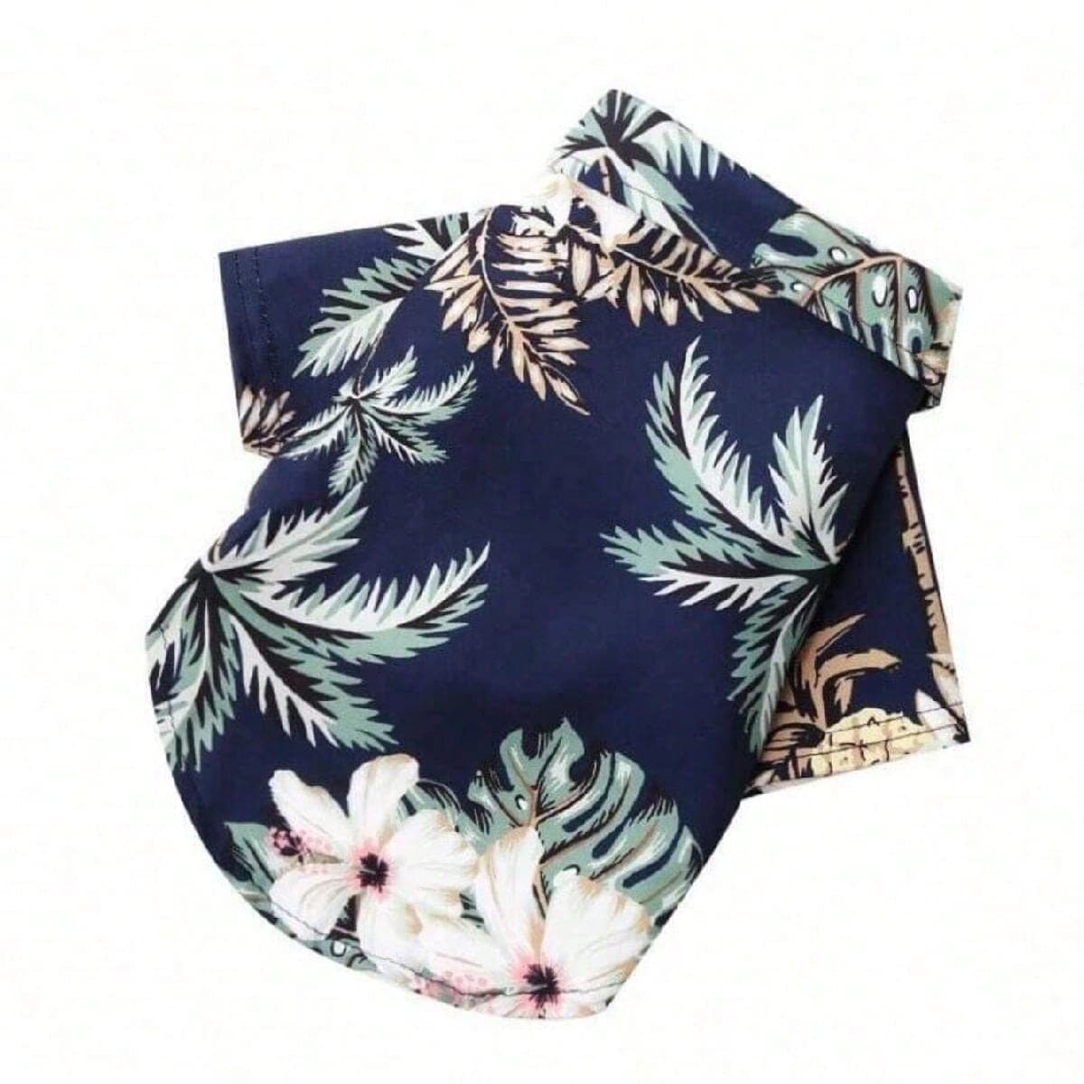 Petit et moyen chien chemise imprimé arbre de noix de coco et de fleurs d\"Hawaï, vêtements de printemps/été pour Golden Retriever et chats,